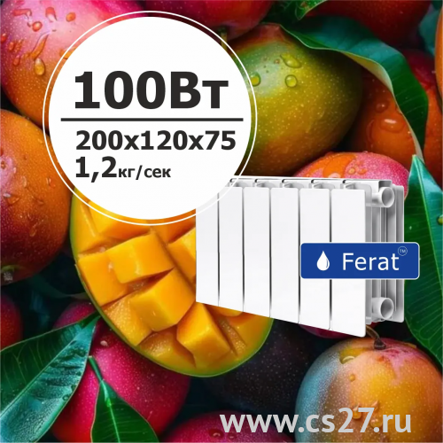 картинка Биметаллический радиатор FERAT БиМАНГО 200x120    6 сек от Центра Снабжения